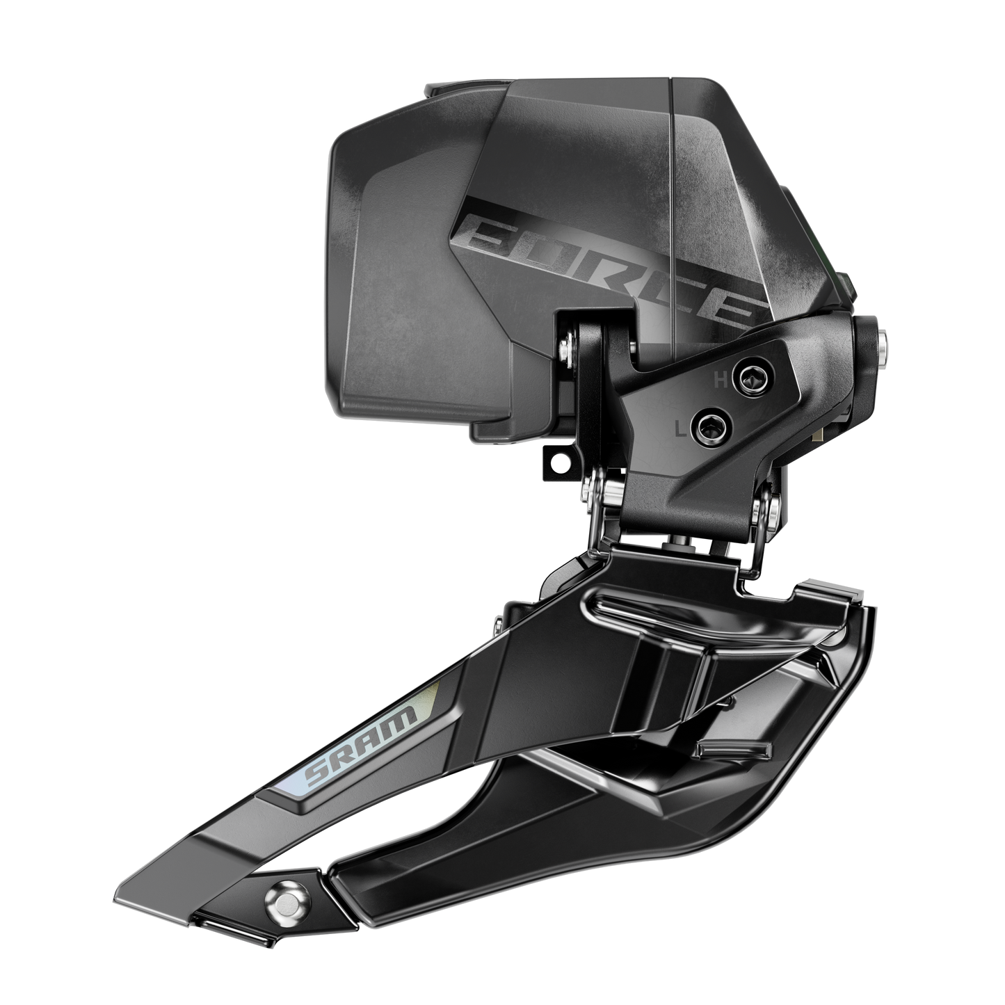 SRAM FORCE AXS E1 2x12V etuvaihtaja (ilman akkua) Braze On (kiinnitys)