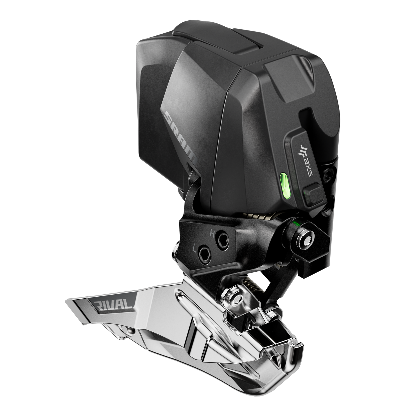 SRAM RIVAL AXS E1 2x12V etuvaihtaja (ilman akkua) Braze On (kiinnitys)