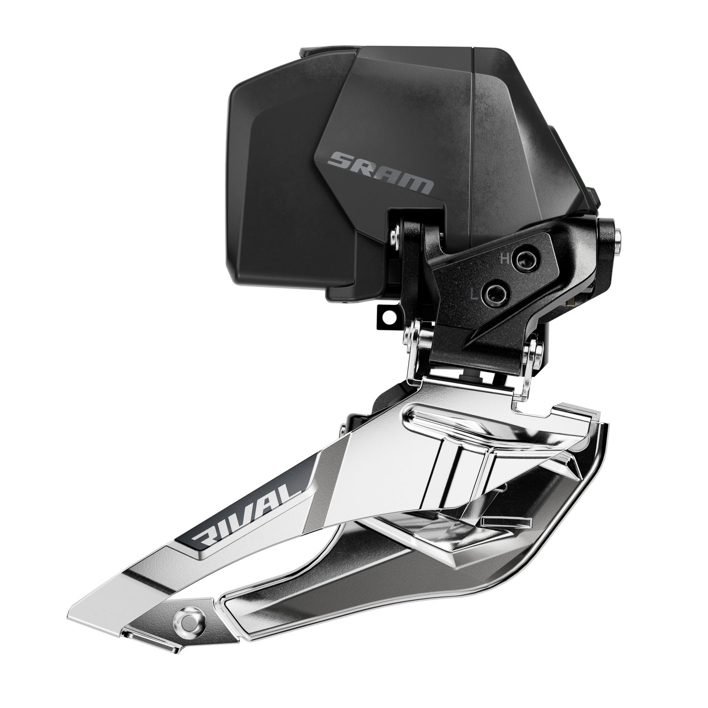 SRAM RIVAL AXS E1 2x12V etuvaihtaja (ilman akkua) Braze On (kiinnitys)