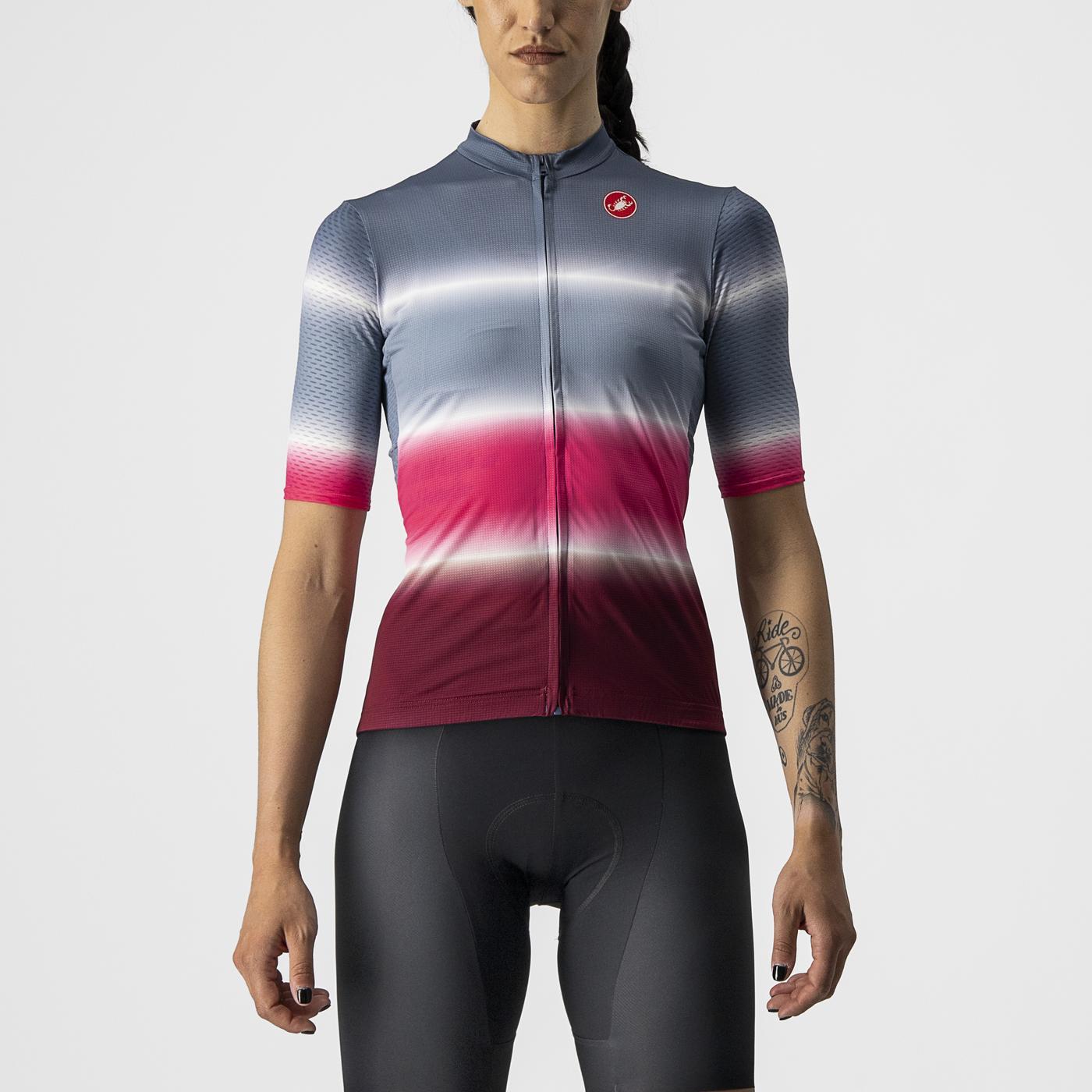 CASTELLI DOLCE Naisten lyhythihainen trikoo Sininen/Bordeaux
