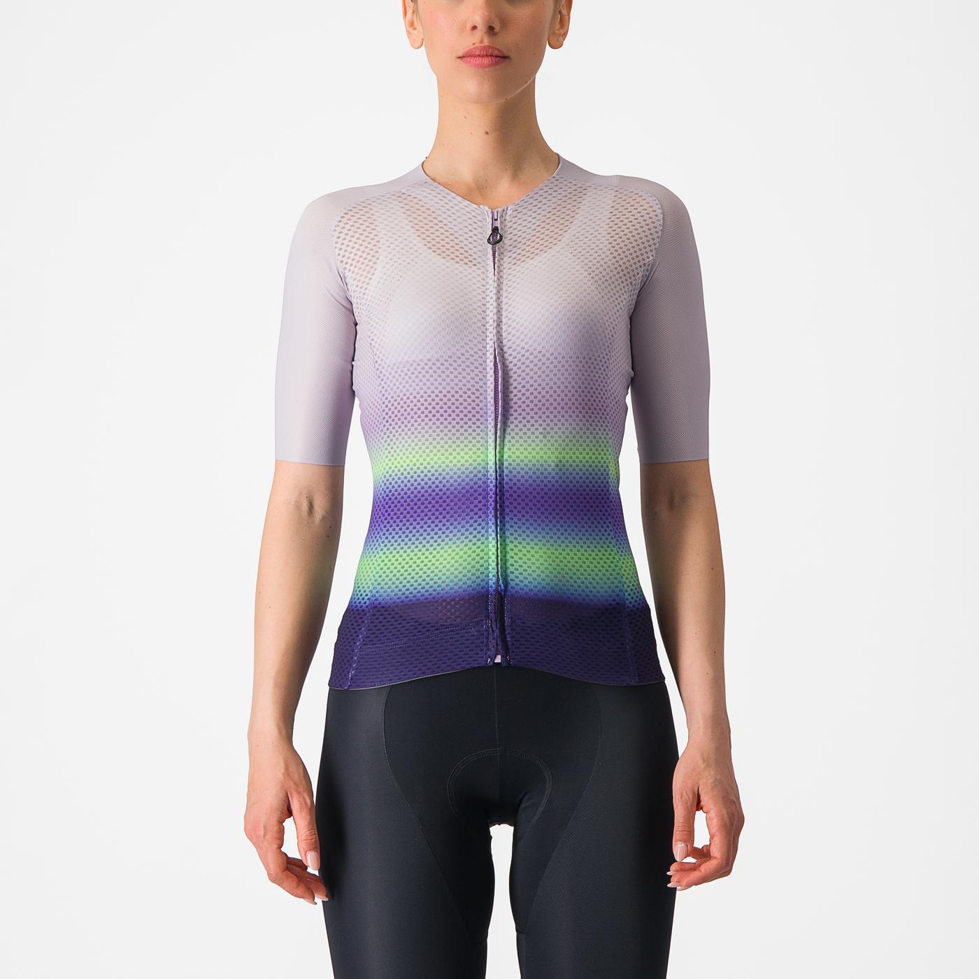 CASTELLI CLIMBER'S 4.0 W Naisten lyhythihainen trikoo violetti/vihreä