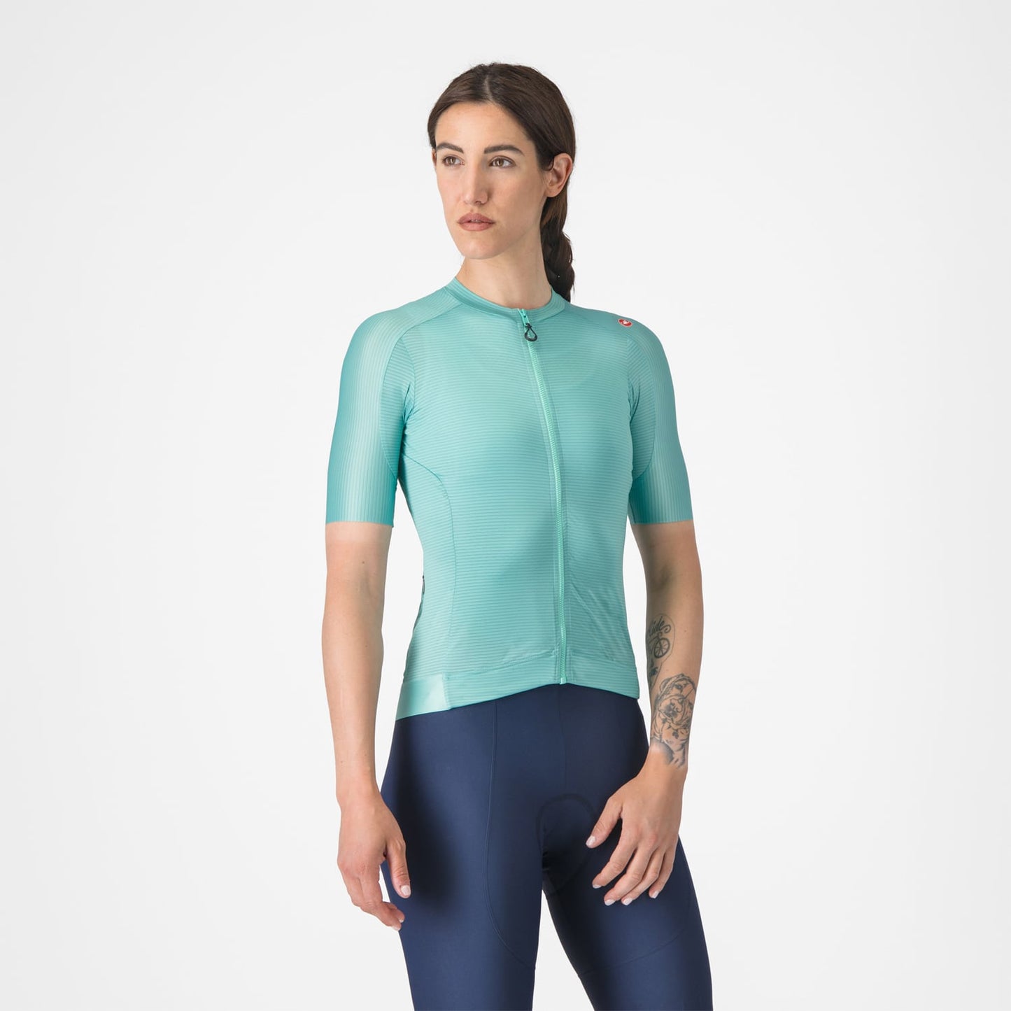 CASTELLI ESPRESSO Naisten lyhythihainen Jersey turkoosi
