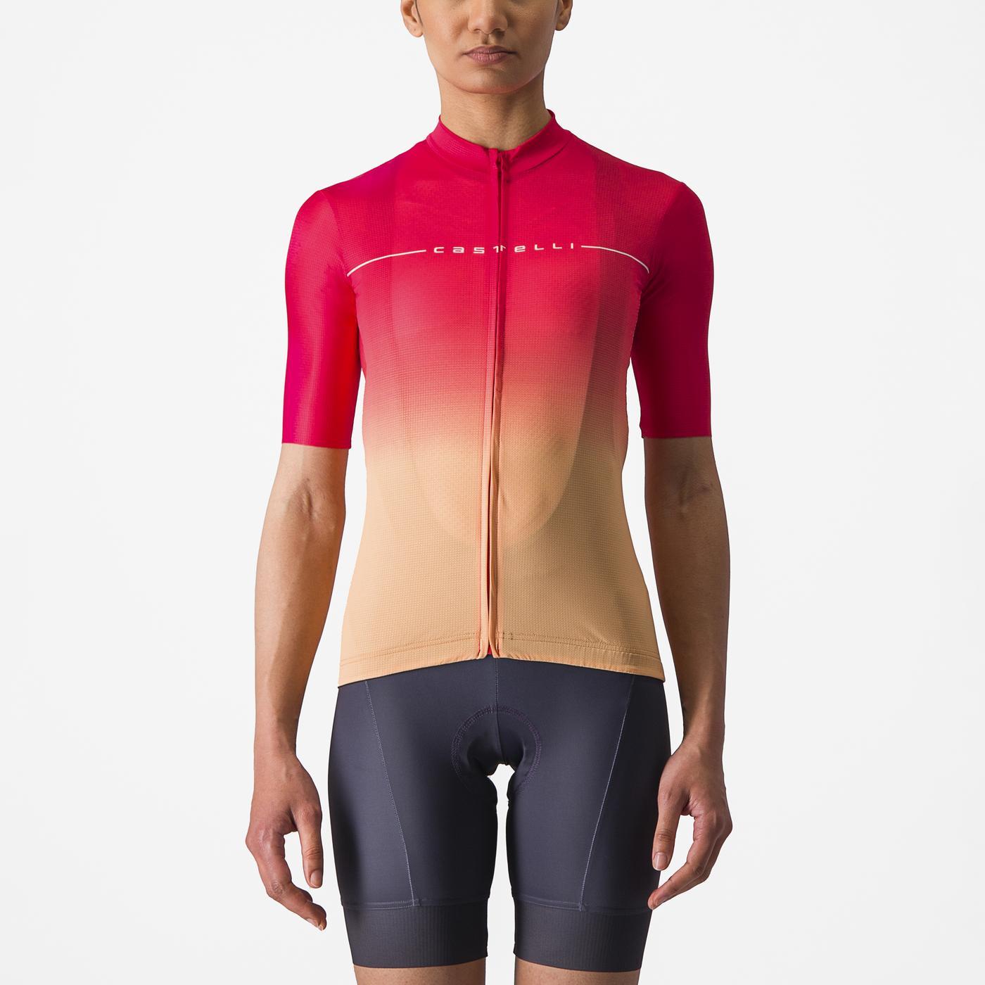 CASTELLI SALITA Naisten lyhythihainen Jersey vaaleanpunainen/oranssi