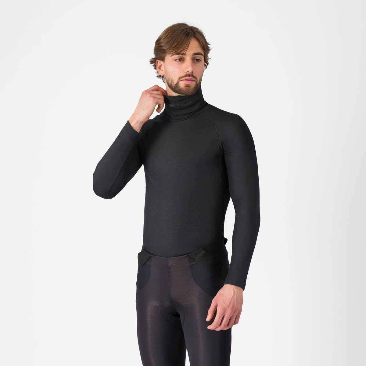 CASTELLI FLANDERS 2 HIGH NECK WARMER pitkähihainen alusvaate musta