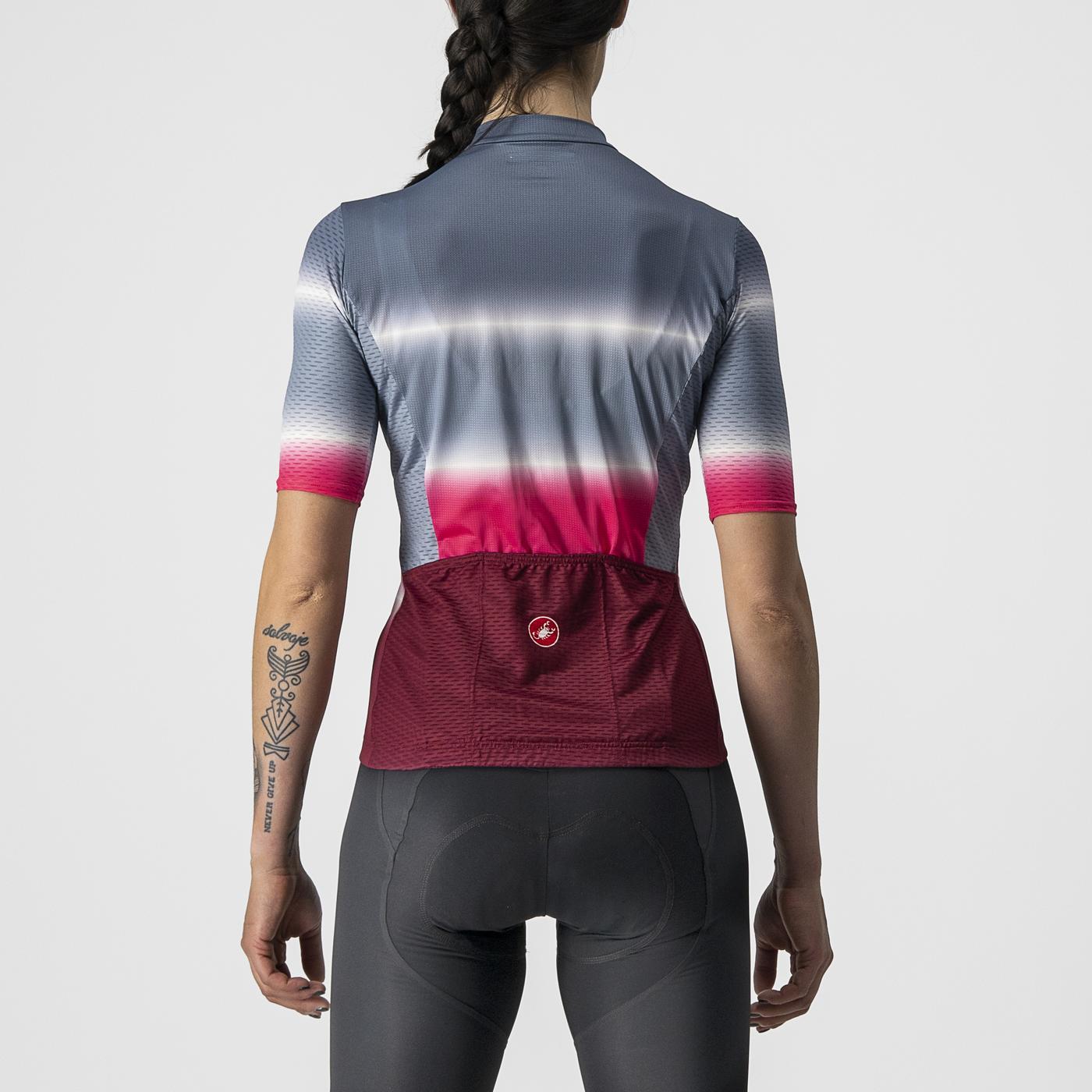 CASTELLI DOLCE Naisten lyhythihainen trikoo Sininen/Bordeaux