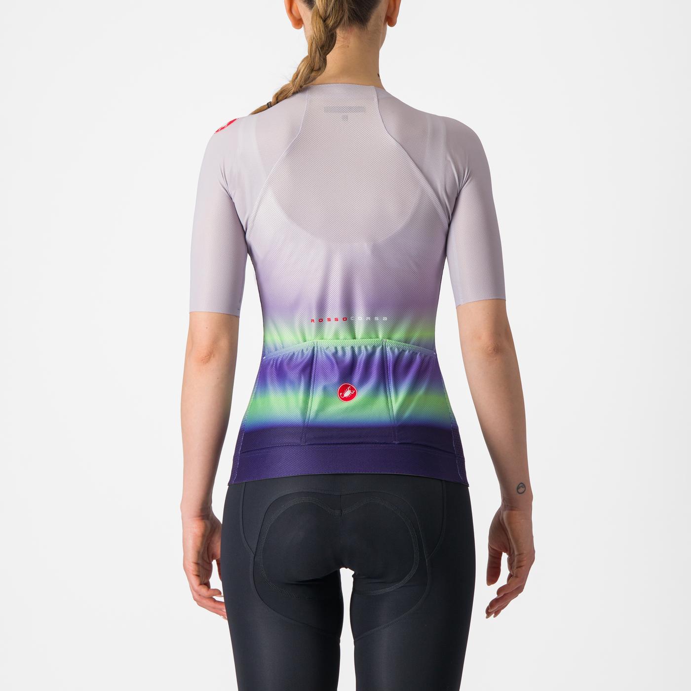 CASTELLI CLIMBER'S 4.0 W Naisten lyhythihainen trikoo violetti/vihreä