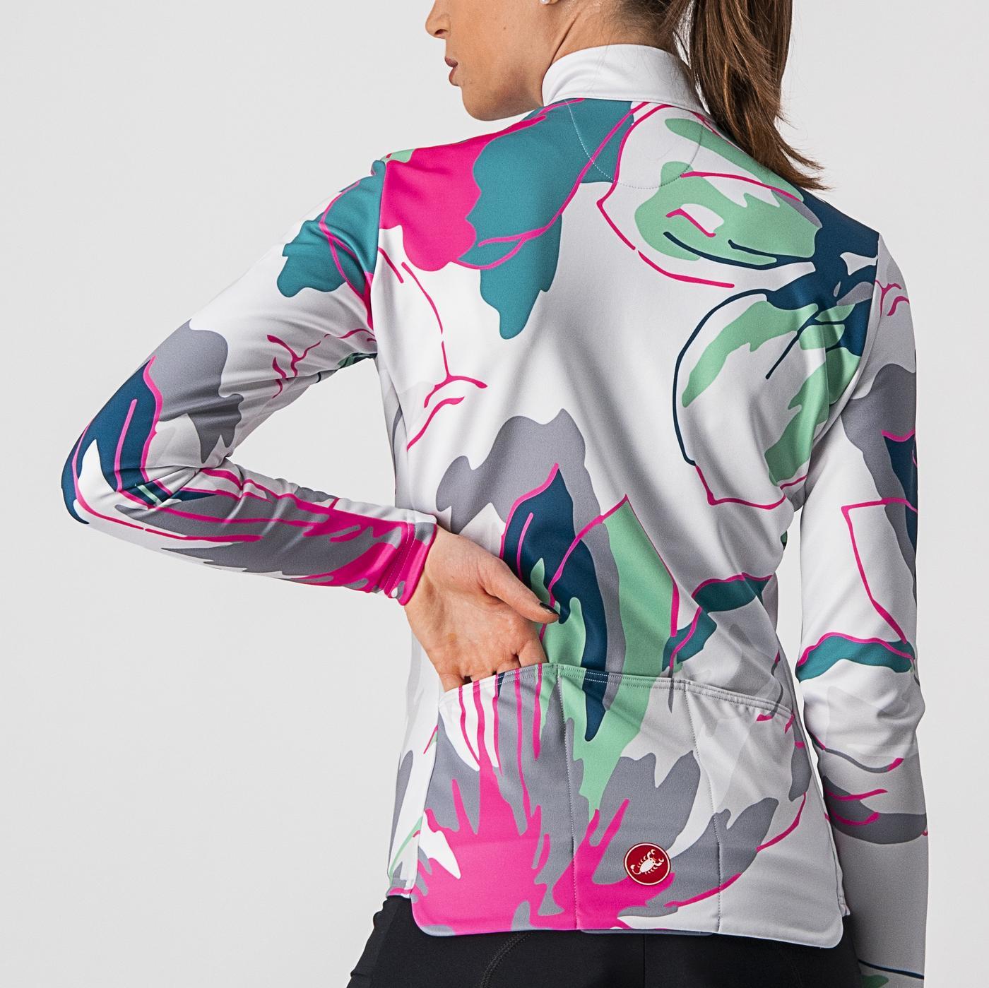 CASTELLI UNLIMITED THERMAL Naisten pitkähihainen trikoo harmaa/sininen