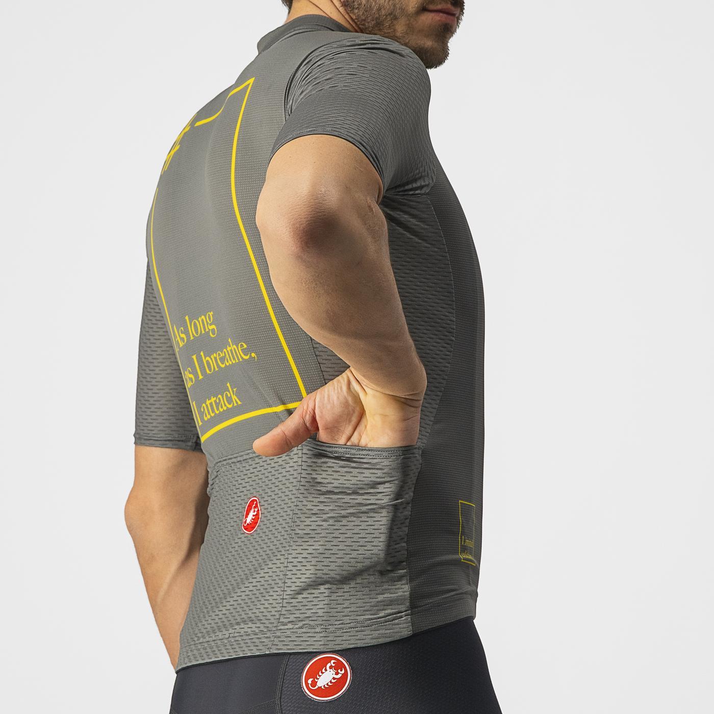 CASTELLI BREATHE ATTACK lyhythihainen trikoo harmaa/vihreä