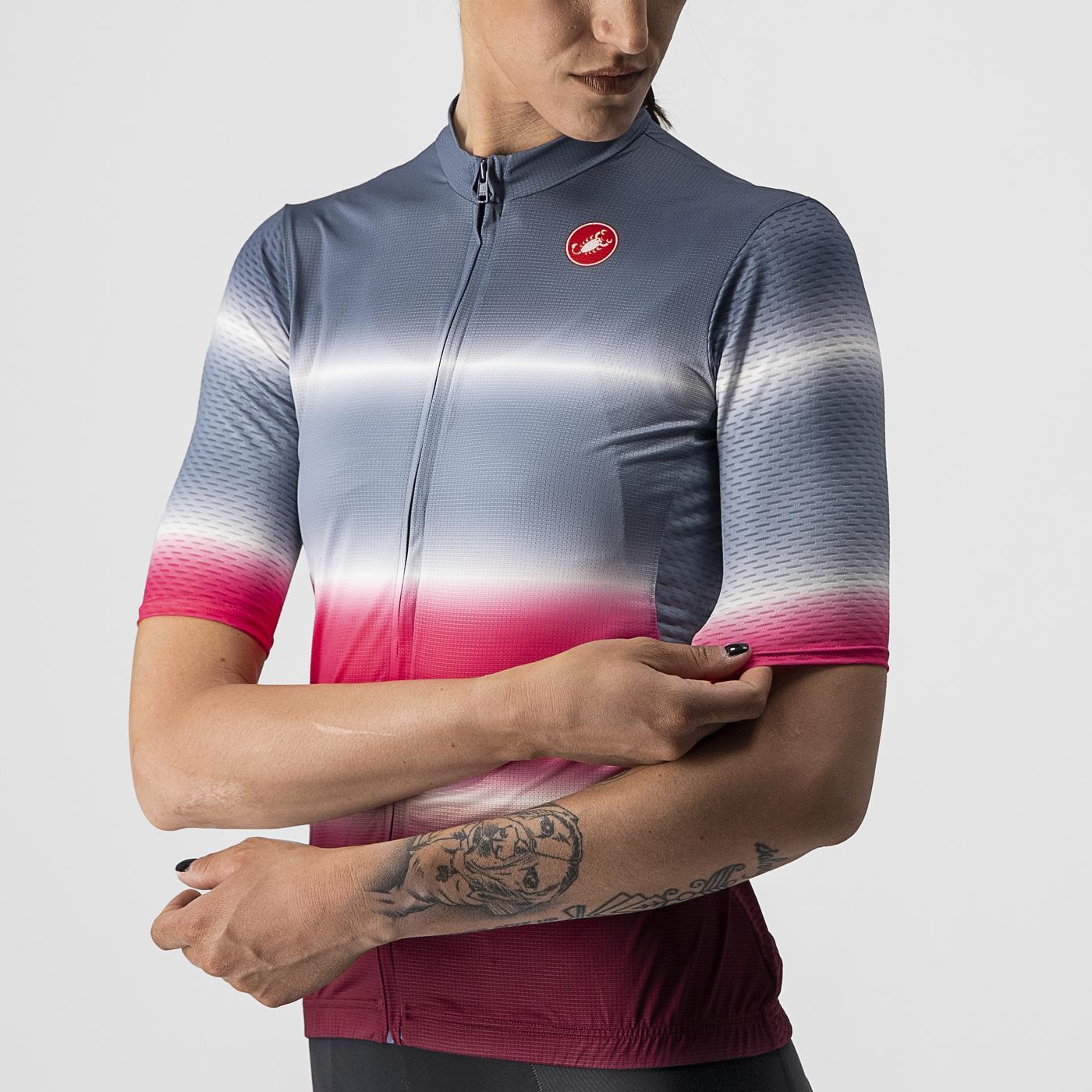 CASTELLI DOLCE Naisten lyhythihainen trikoo Sininen/Bordeaux