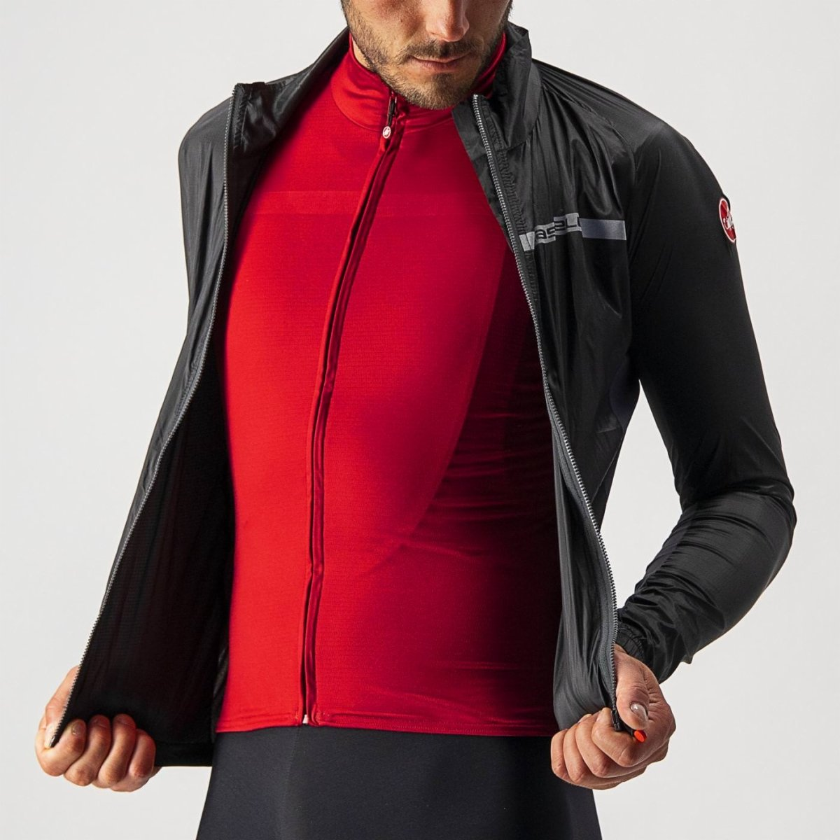 CASTELLI SQUADRA STRETCH-takki musta/harmaa