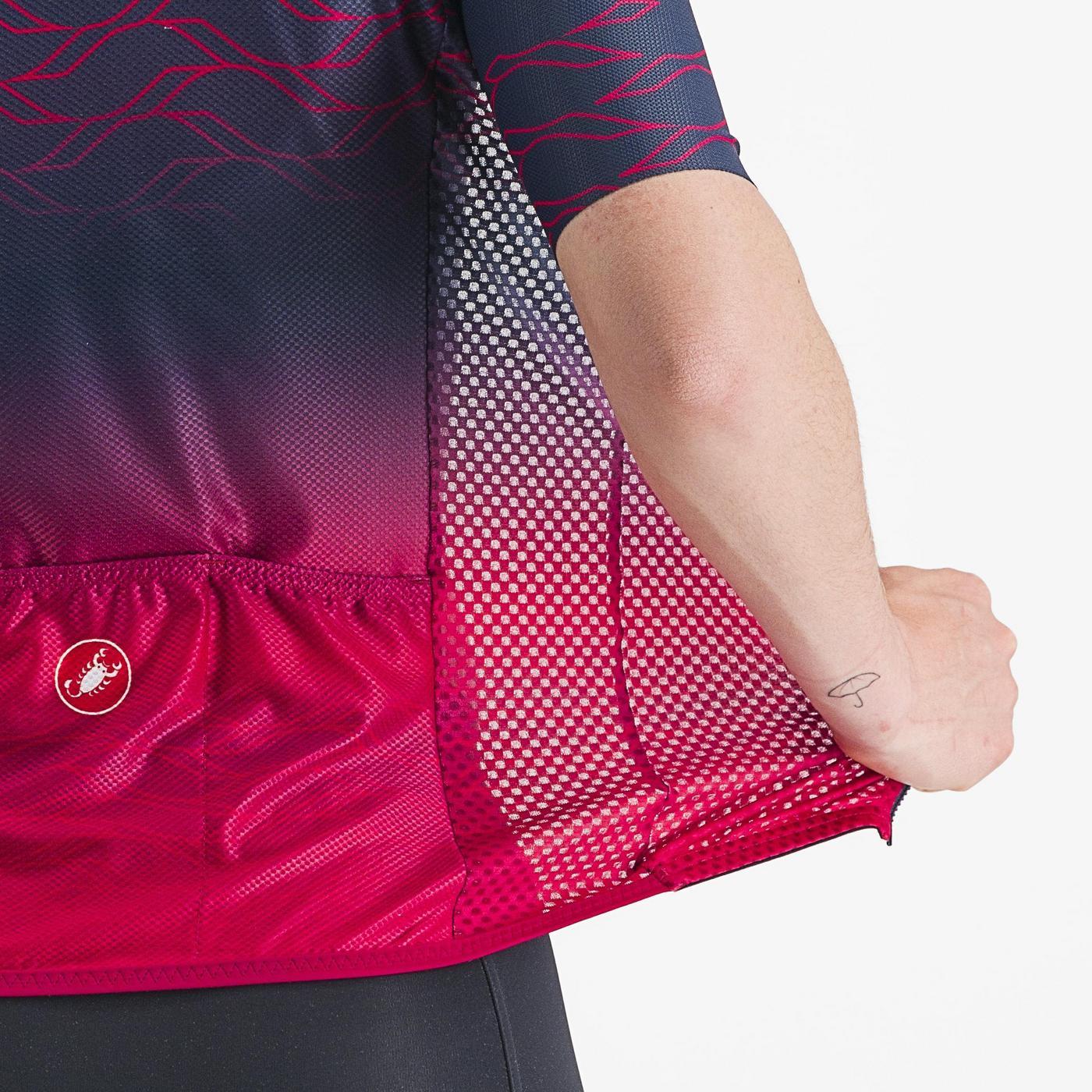 CASTELLI CLIMBER'S 2.0 W Naisten lyhythihainen trikoo Navy/Pinkki