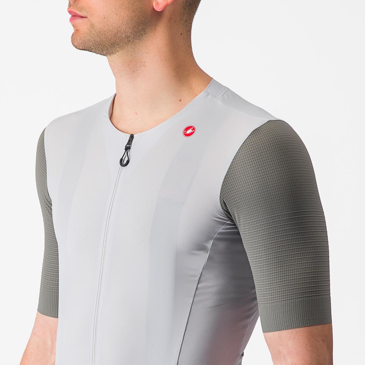 CASTELLI PREMIO lyhythihainen trikoo Valkoinen/harmaa