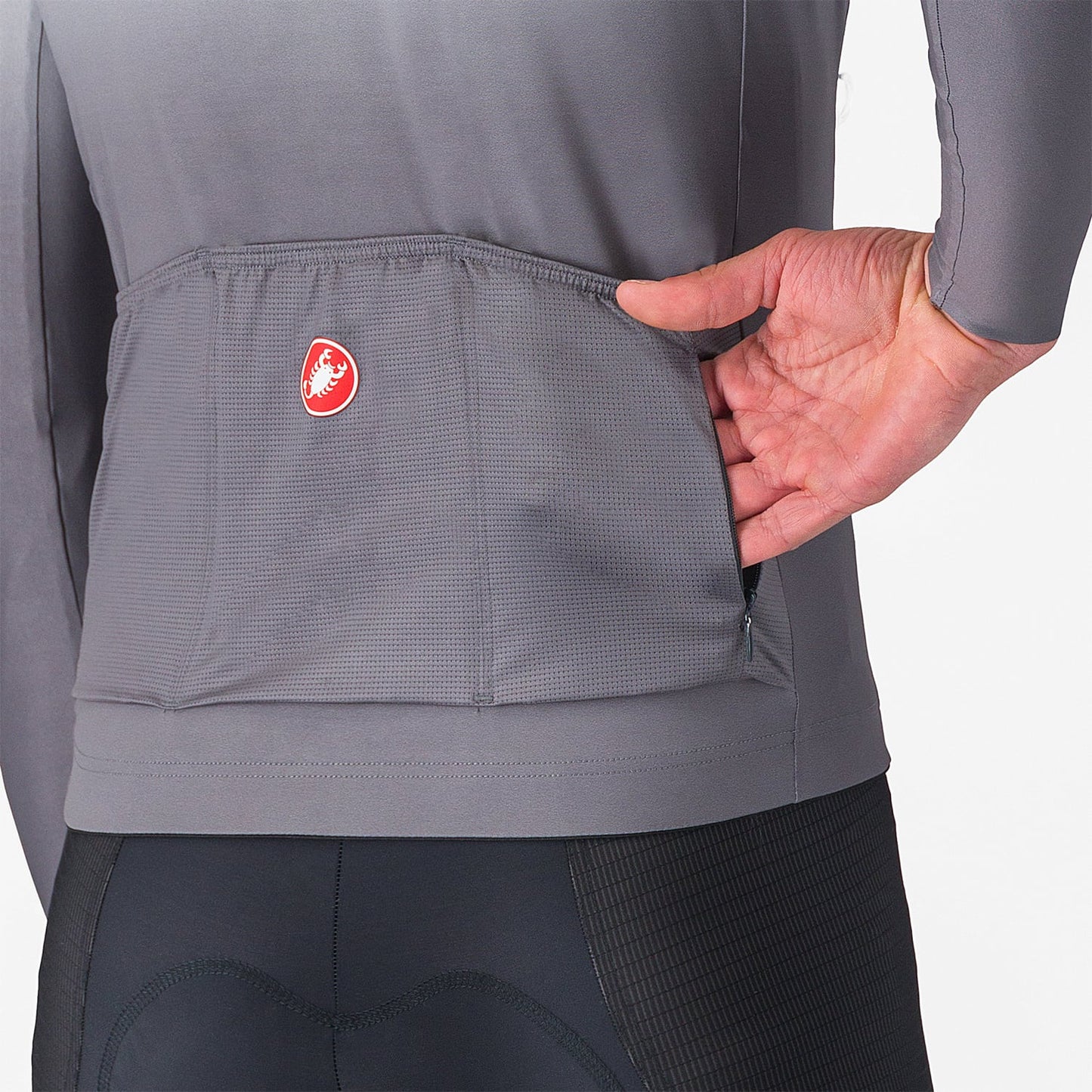 CASTELLI UPF pitkähihainen Jersey harmaa