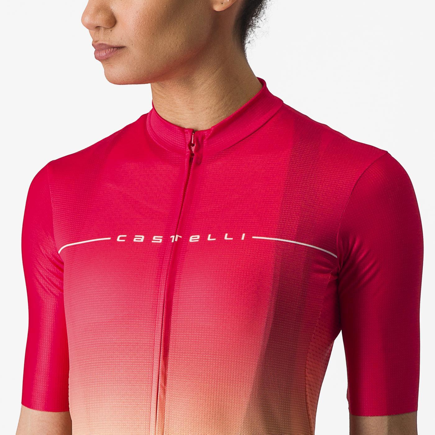 CASTELLI SALITA Naisten lyhythihainen Jersey vaaleanpunainen/oranssi