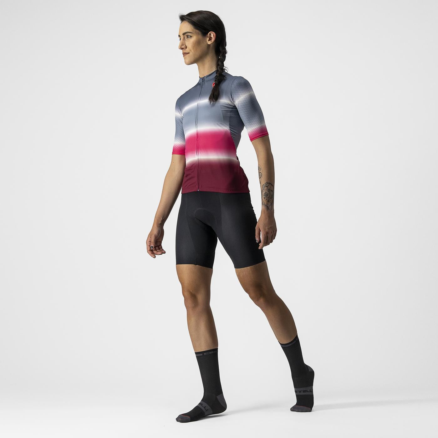 CASTELLI DOLCE Naisten lyhythihainen trikoo Sininen/Bordeaux