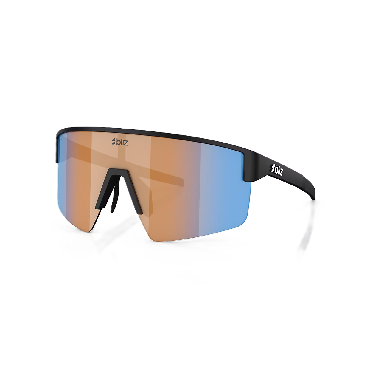 BLIZ P004 SMALL lasit Musta Matt Nano Optics linssi Nordic Ligh Coral - Orange w Blue Multi
