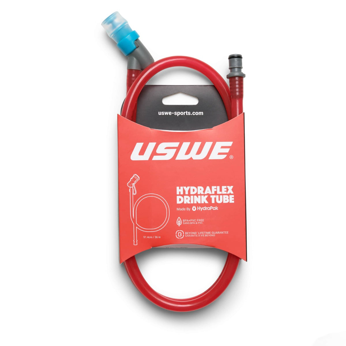 USWE HYDRAFLEX vesitasku venttiili ja letkusarja punainen