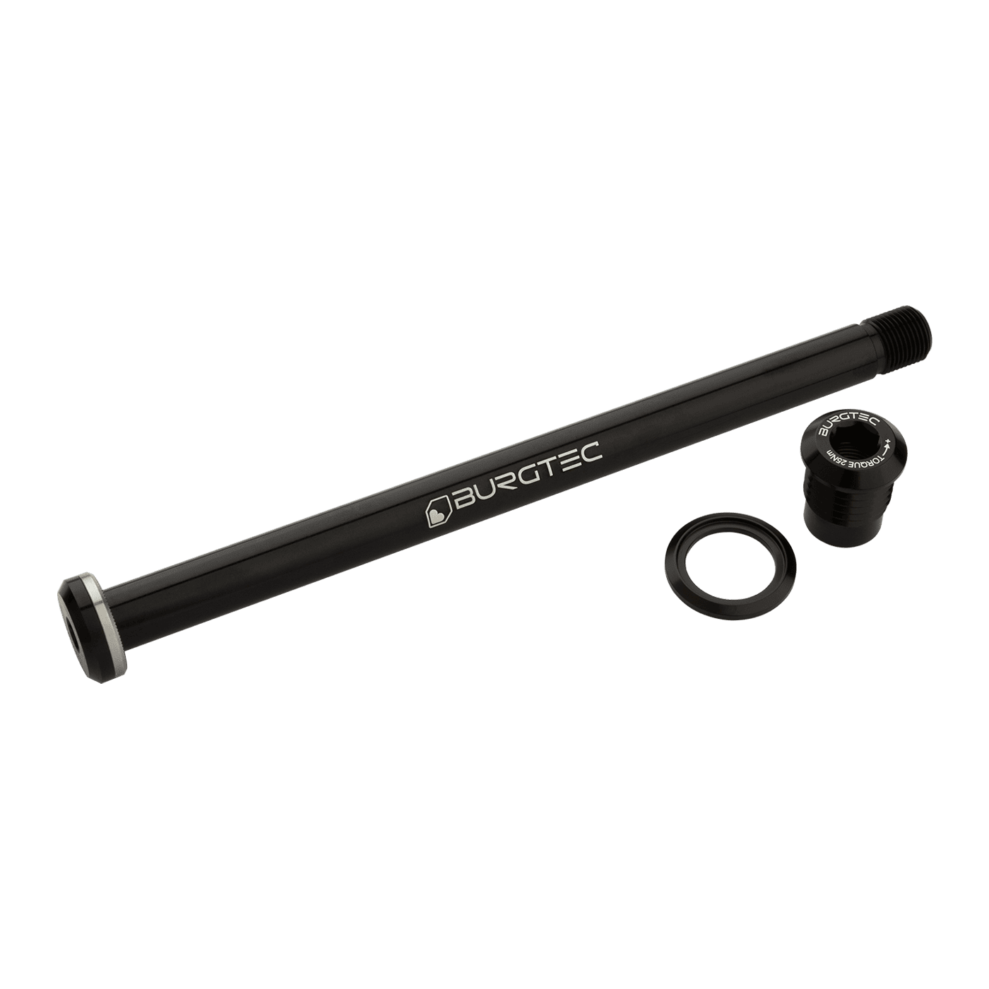 BURGTEC 174mm takapyörän akseli Yeti runkoon Musta