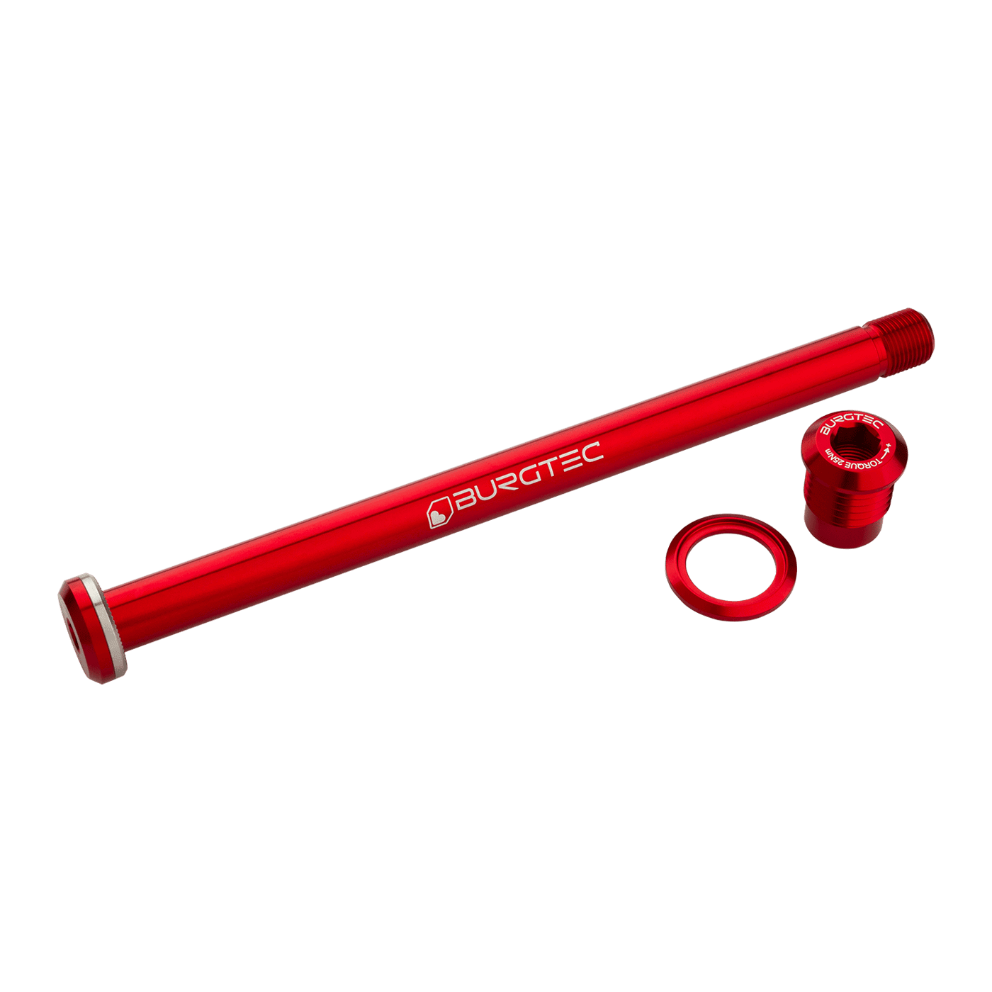BURGTEC 174mm takapyörän akseli Yeti runkoon Punainen