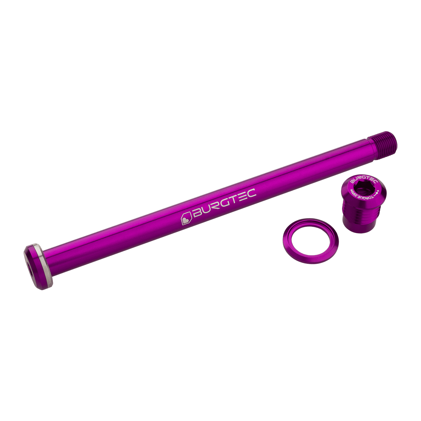 BURGTEC 174mm takapyörän akseli Yeti-runkoon violetti