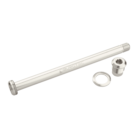 BURGTEC takapyörän akseli 174mm Yeti runkoon Hopea