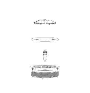 Täydellinen ROCKSHOX ZEB 38mm A1 rengaskammion korkki (2021+)