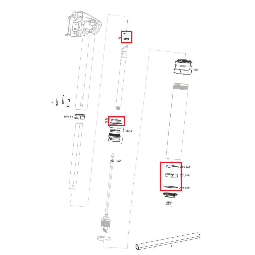 Huoltosarja 200 tuntia / 1 vuosi ROCKSHOX REVERB AXS V2