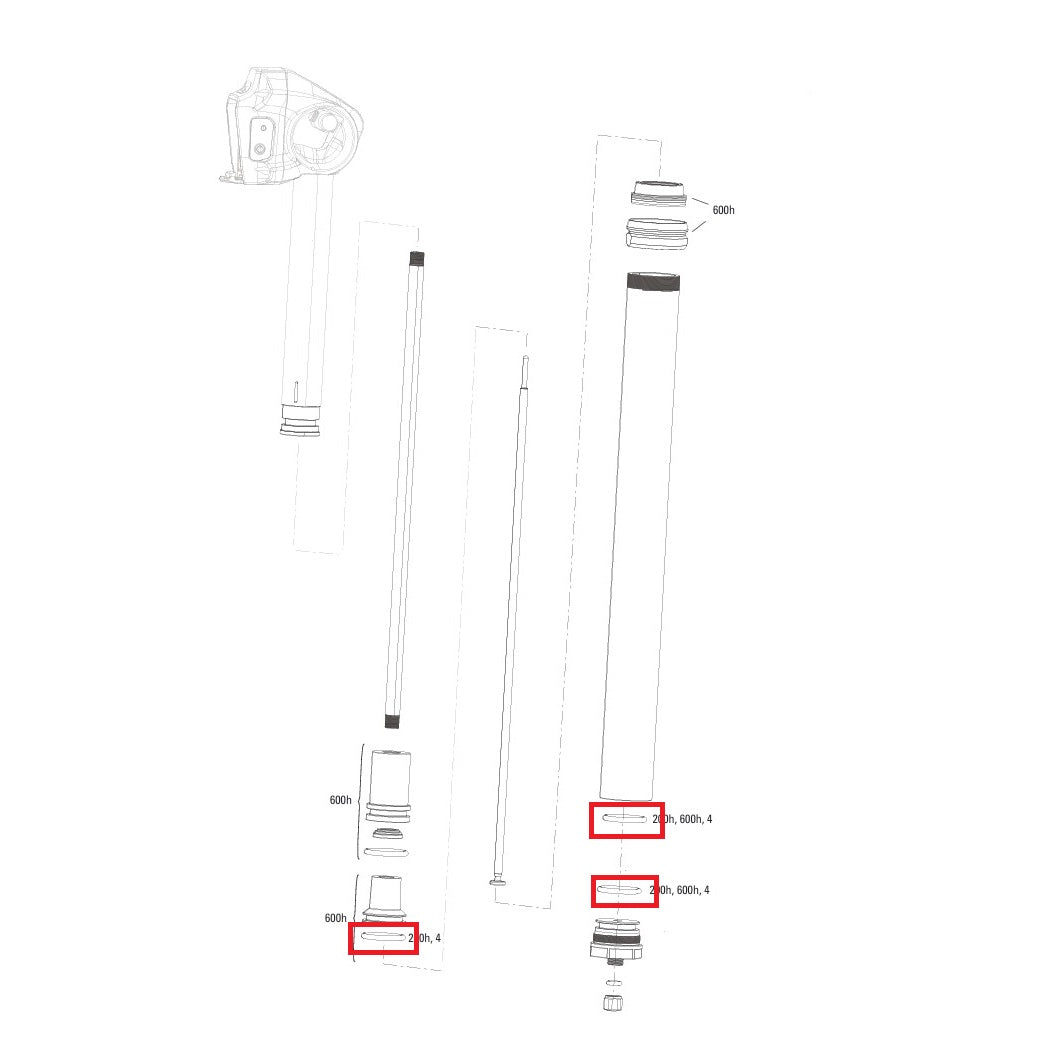 Huoltosarja 200 tuntia / 1 vuosi ROCKSHOX REVERB XPLR AXS 27.2 V2
