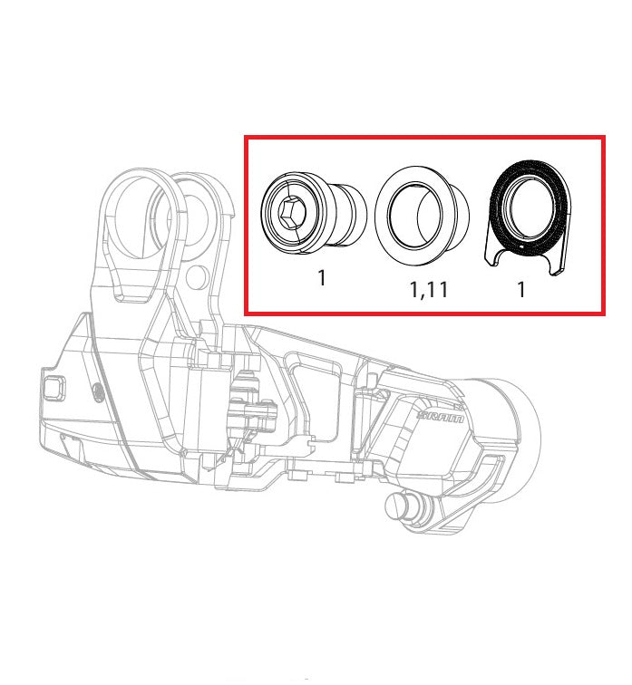 SRAM pulttipakkaus XPLR AXS E1 RED -vaihteistoon