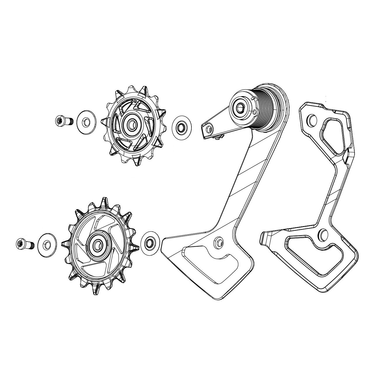 SRAM RED XPLR AXS E1 Vaihteenvaihtajan häkki