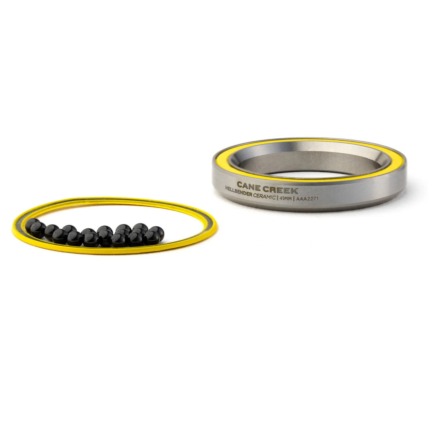 Ohjausarja CANE CREEK 110 Ceramic Tapered , 1 1/8"-1.5", ZS44/28.6/H8 | EC44/40/H12, musta/ hopea