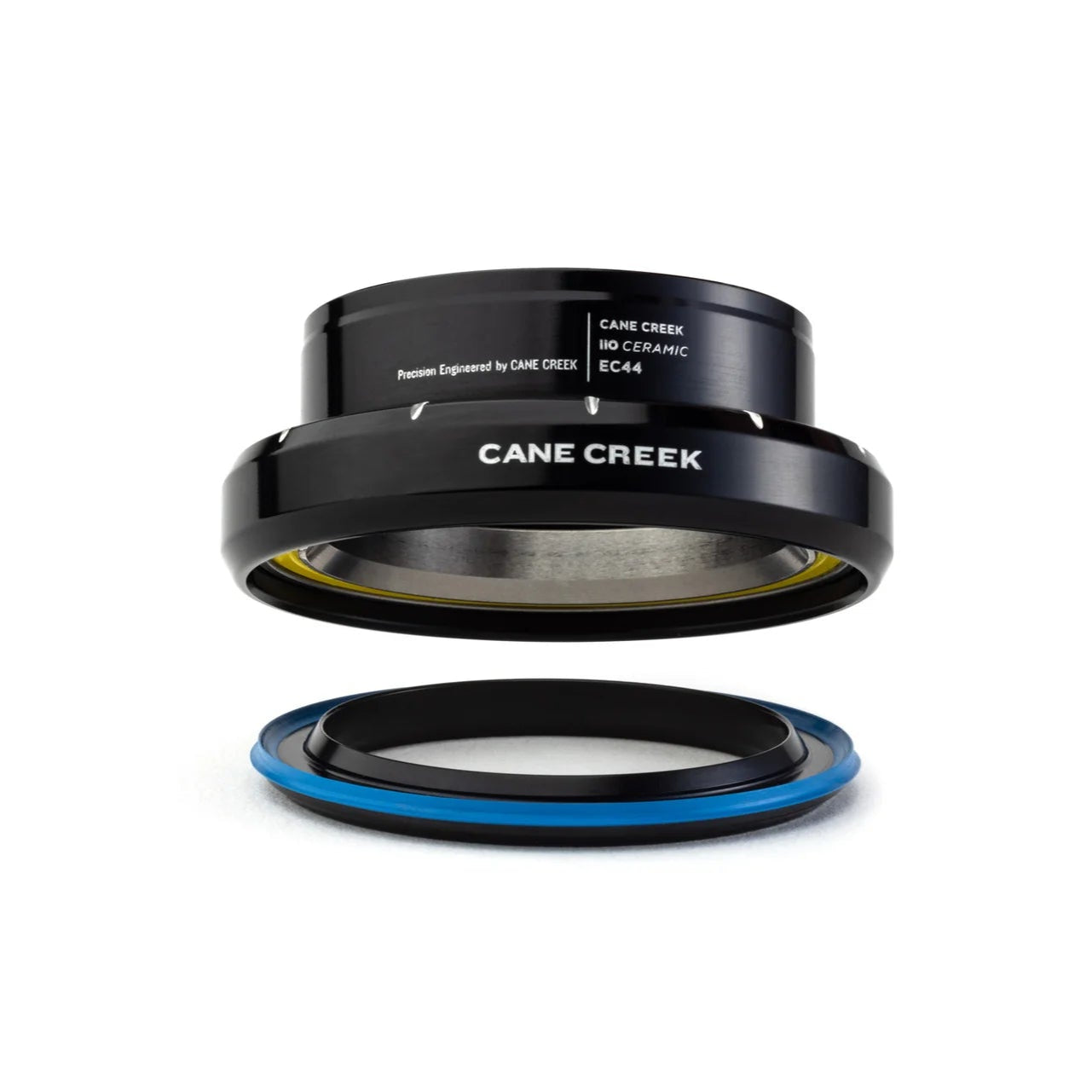Ohjausarja CANE CREEK 110 Ceramic Tapered , 1 1/8"-1.5", ZS44/28.6/H8 | EC44/40/H12, musta/ hopea