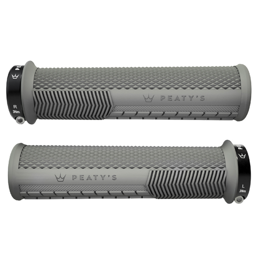 PEATY'S MONARCH KNURL Grips Harmaa