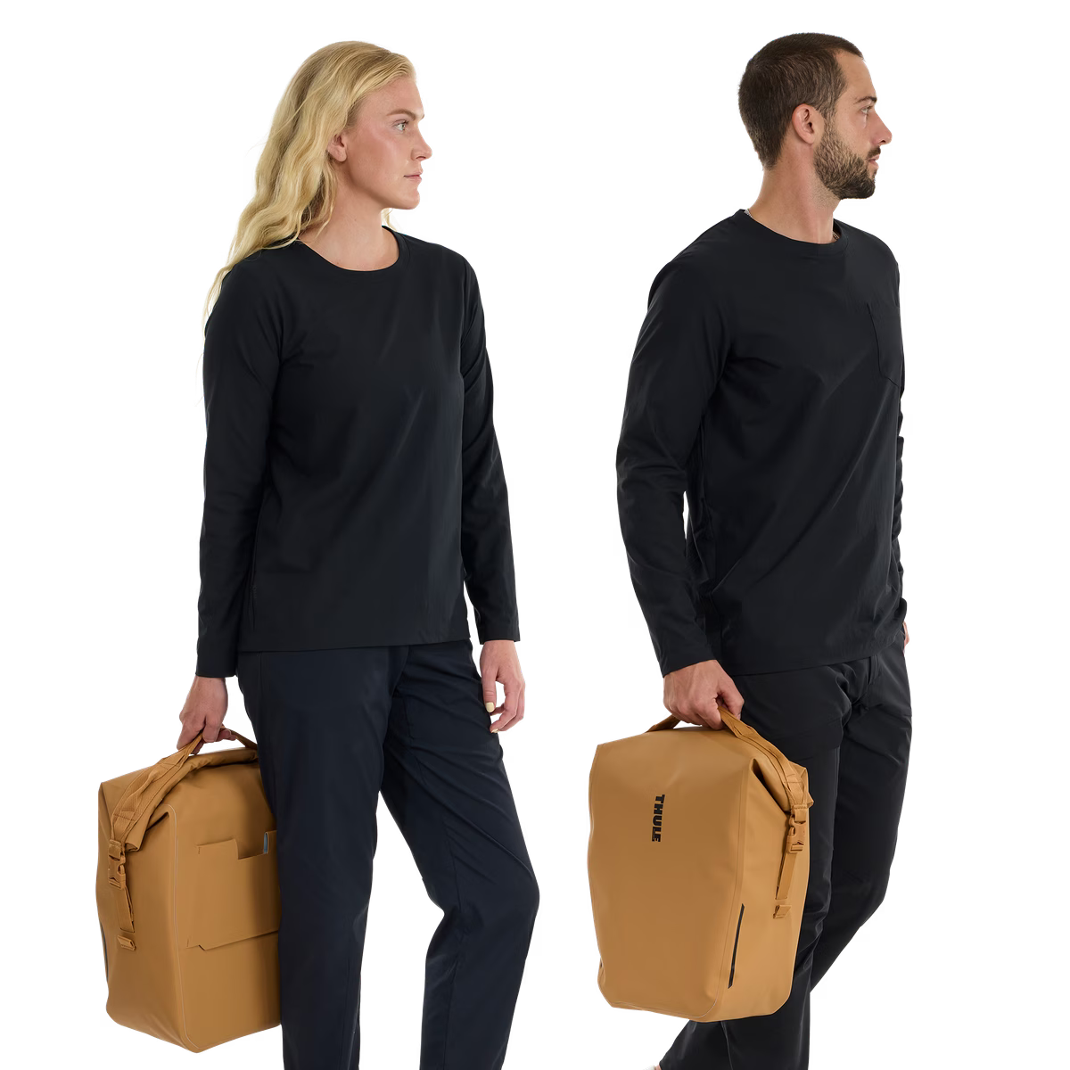 Pari THULE SHIELD matkalaukkua, joissa on lukitus 22 L oranssi väri