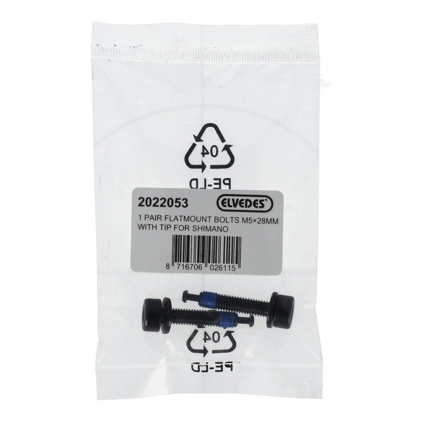 ELVEDES FM Shimano M5x28 Tyyppi C takasatulan kiinnitysruuvi