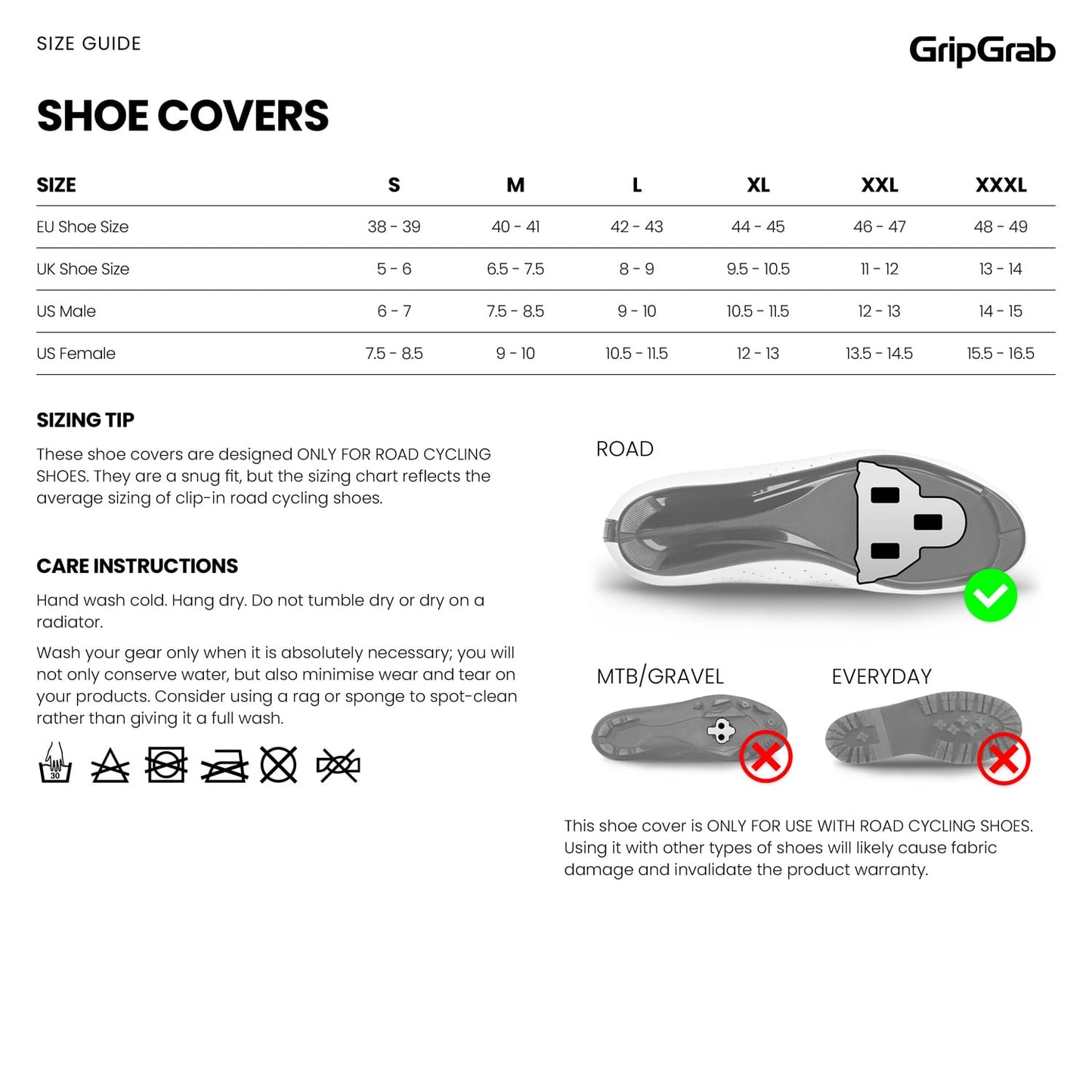 Saappaan suojus GRIPGRAB PACR WATERPROOF ROAD Musta