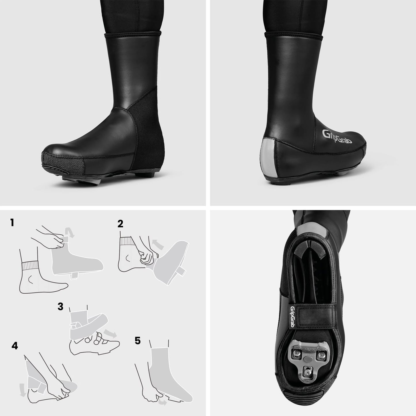 Saappaan suojus GRIPGRAB PACR WATERPROOF ROAD Musta