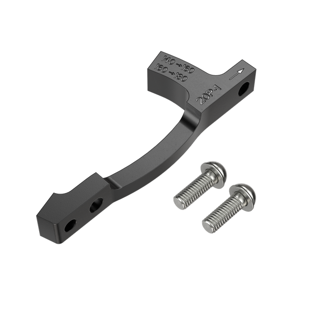PM / PM SRAM P1 Disc 160/180mm (+20mm) Etu- / takajousisovitin + Ruostumattomasta teräksestä valmistetut ruuvit ja pultit.