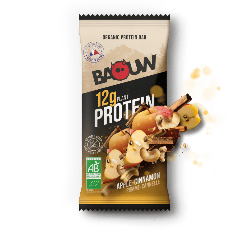 BAOUW ORGANIC EXTRA Omena/Kaneli proteiinipatukka (50g)