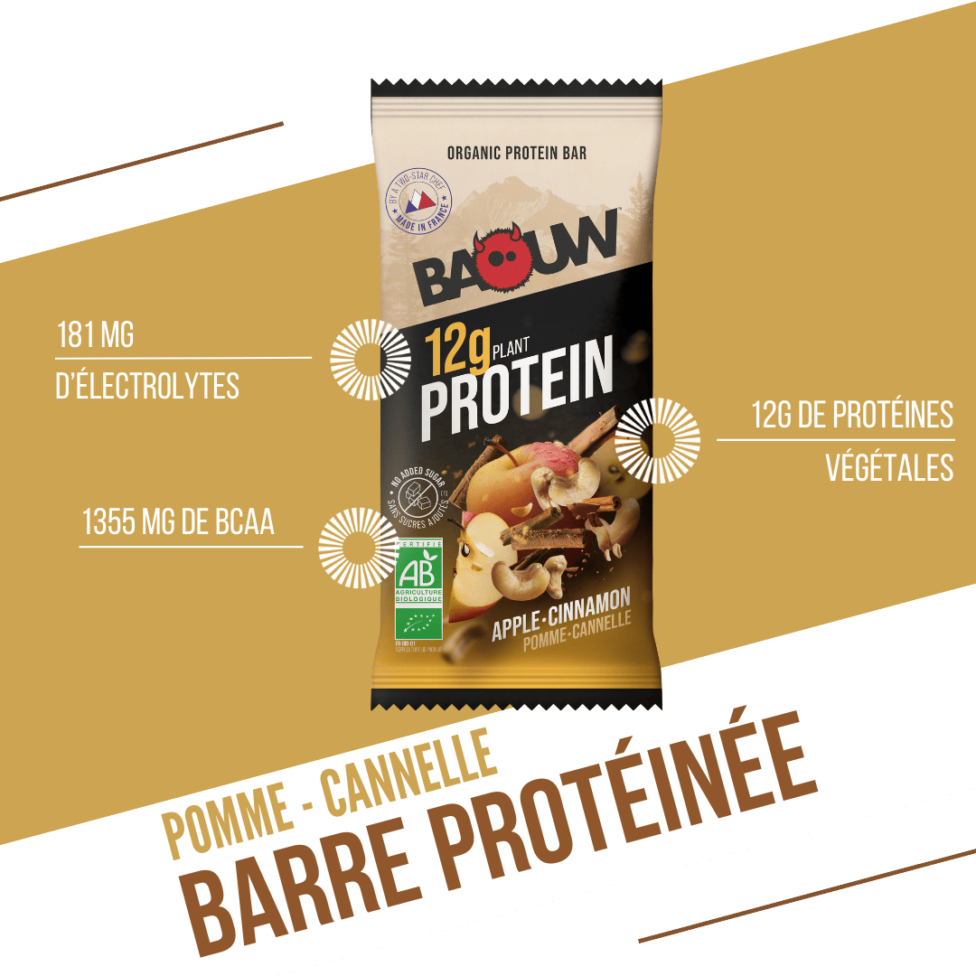 BAOUW ORGANIC EXTRA Omena/Kaneli proteiinipatukka (50g)