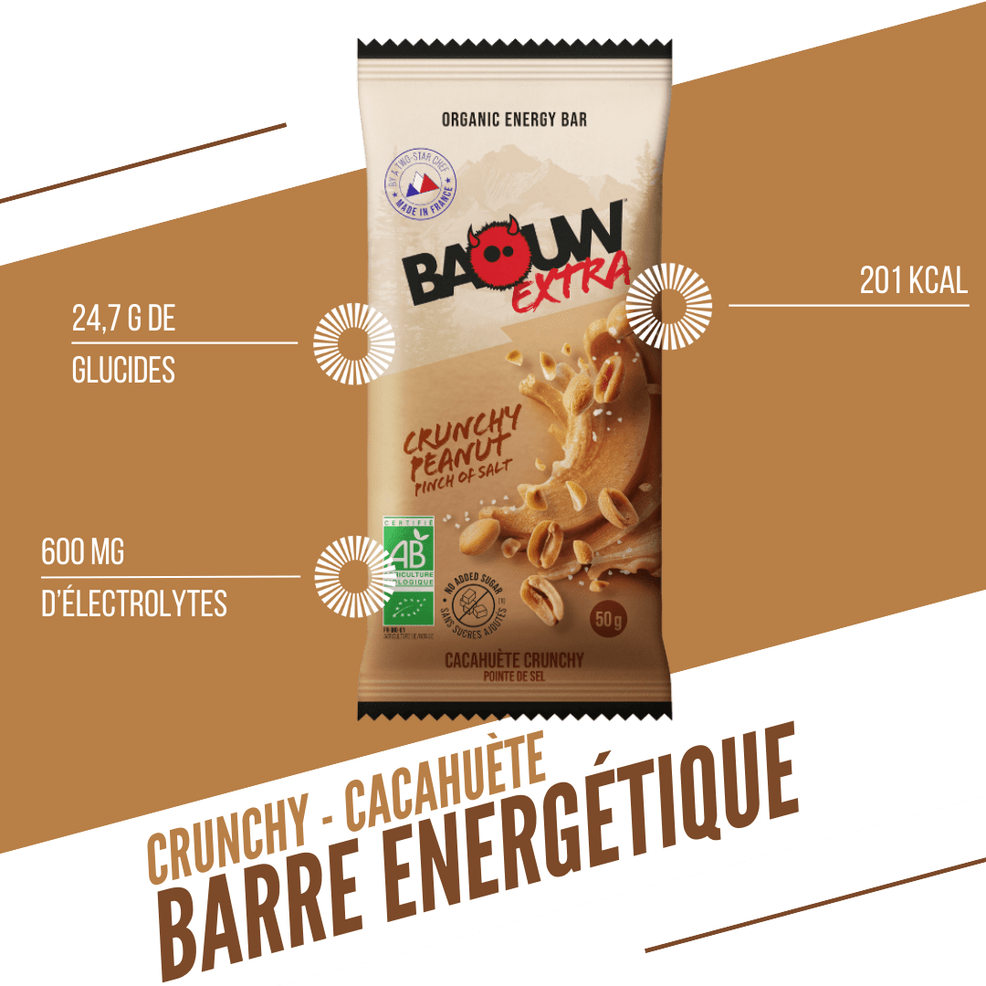 BAOUW ORGANIC EXTRA rapea maapähkinä energiapatukka (50g)