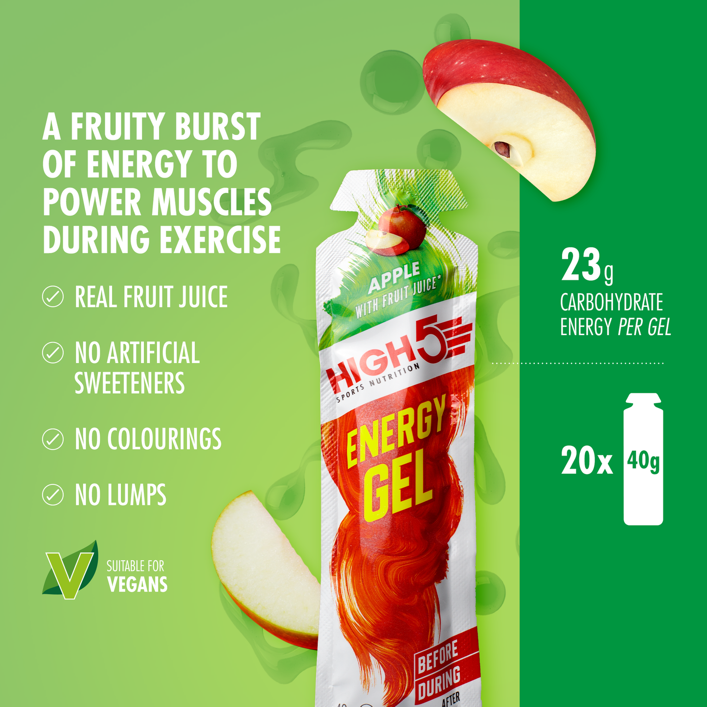 HIGH5 ENERGIAGEELI (40g) Omena