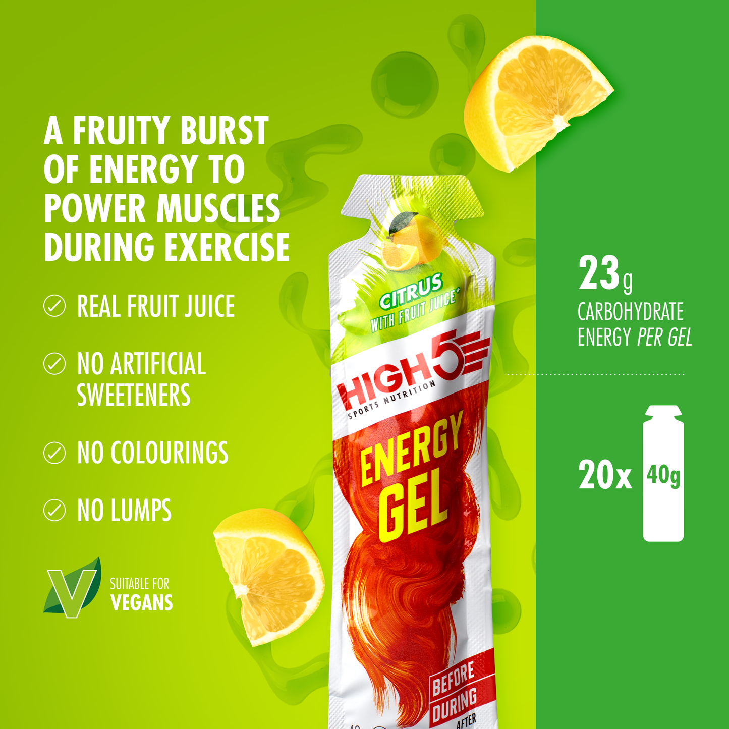 HIGH5 ENERGIAGEL (40g) Sitruuna