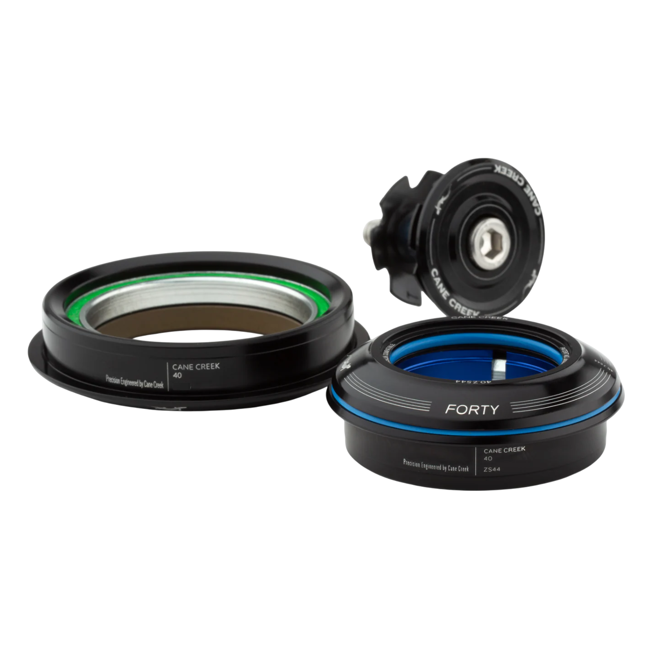 Ohjausarja CANE CREEK 40 Tapered, 1 1/8"-1.5", ZS44/28.6/H8 | ZS62/40, musta