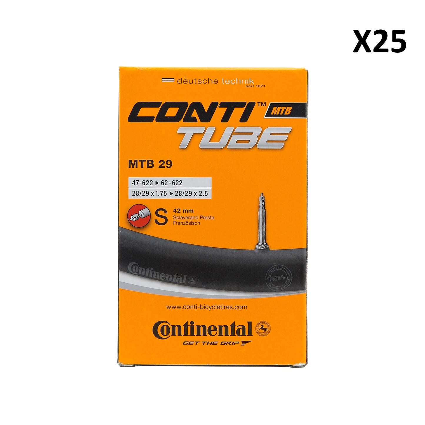 CONTINENTAL sisäputki 29x1.75-2.5 Presta 42mm (25 kpl)
