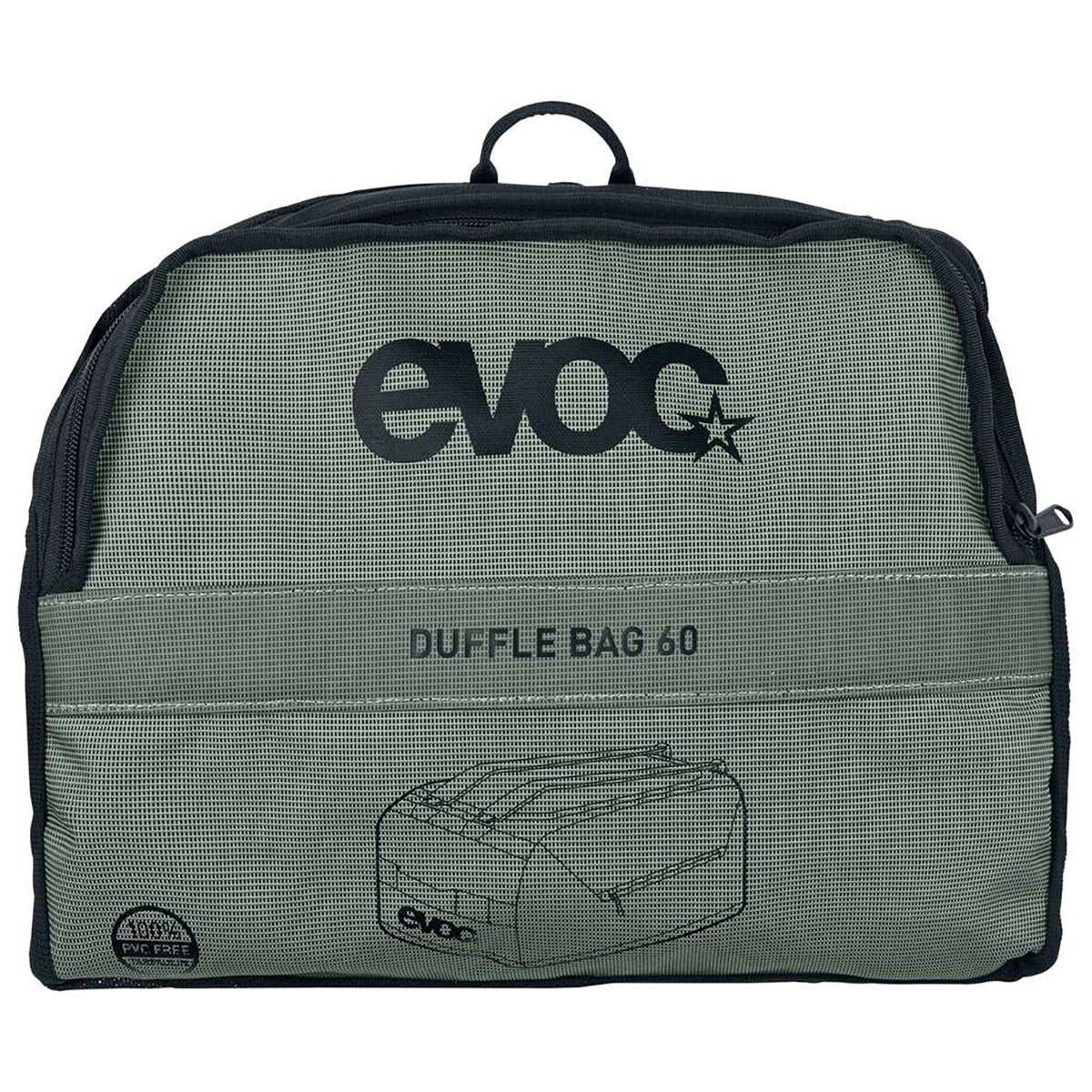 EVOC DUFFLE matkalaukku 60 L vihreä