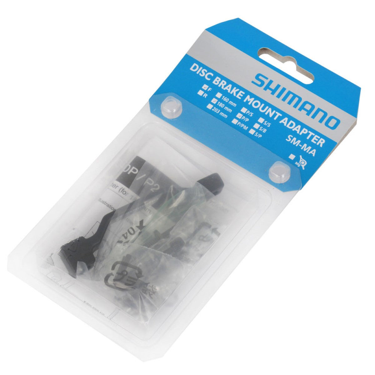 SHIMANO PM/PM etu-/takasatulan sovitin (+20 mm) 180 mm