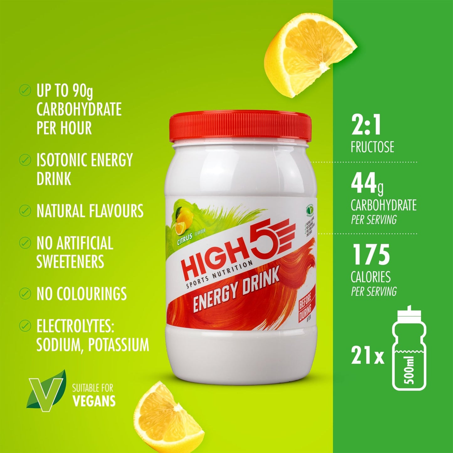 HIGH5 ENERGIAJUOMA (1kg) Sitruuna