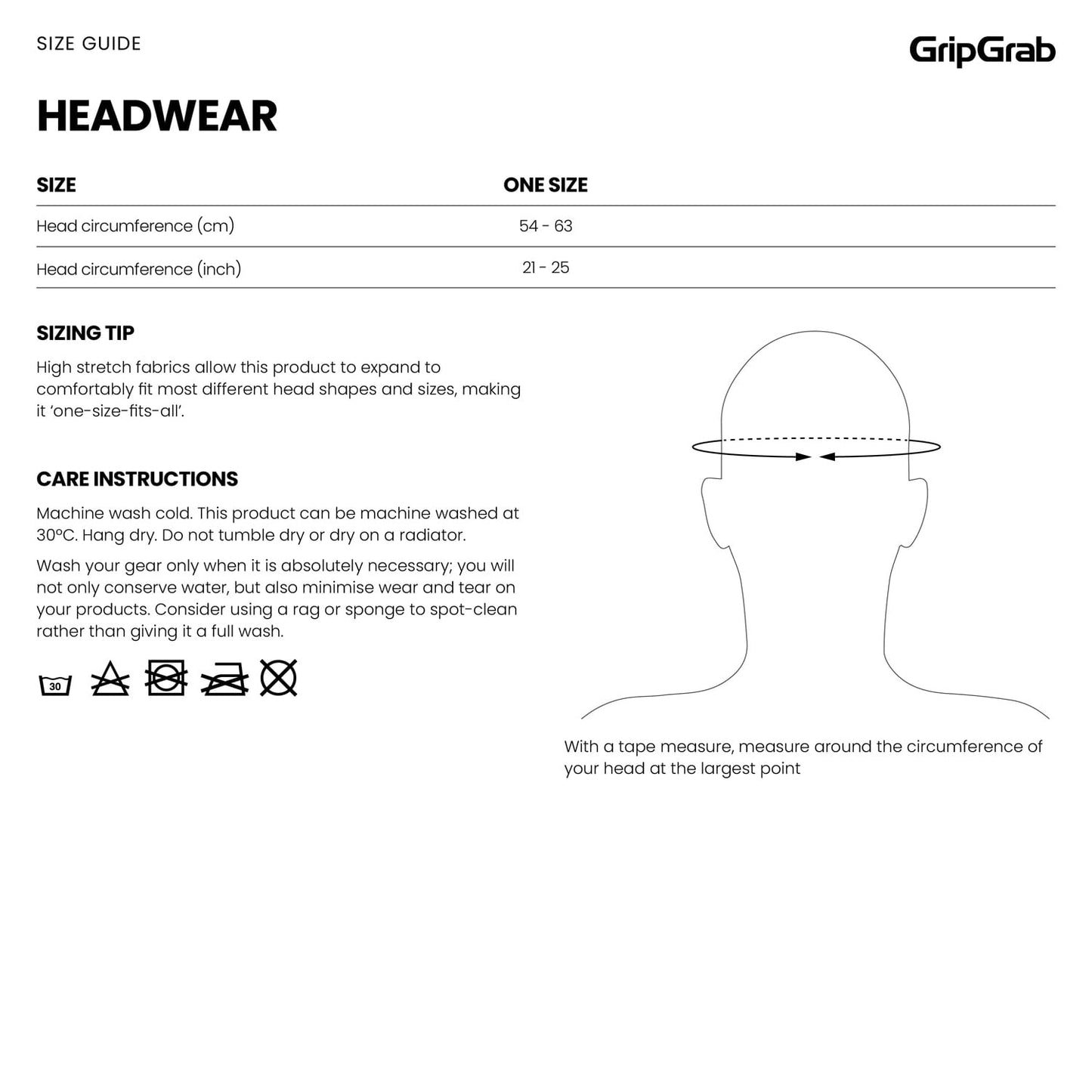 GRIPGRAB UPF 50+ aluskypärä Musta