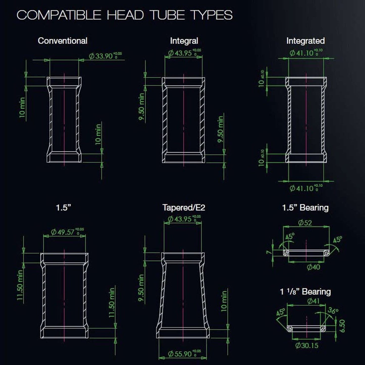Korkea kuppi HOPE PICK'N'MIX 1"1/8 puoli-integroitu kuuloke ZS49 Reducer musta